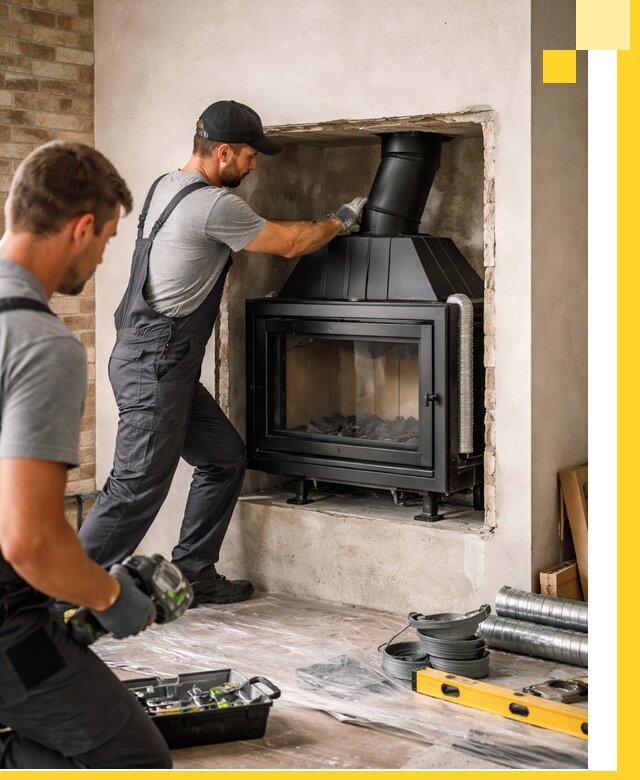 Установка каминных топок в Новокузнецке: монтаж, подключение