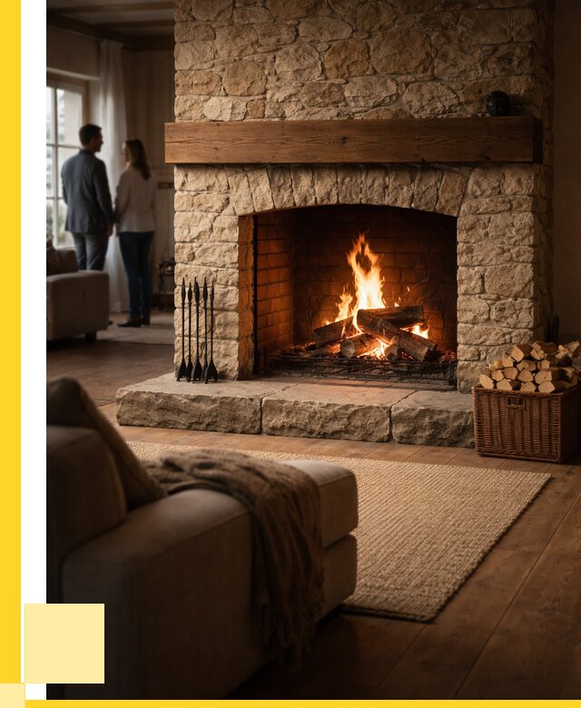 Открытые камины под ключ в Новокузнецке от 154110 р. ЭриданНвк