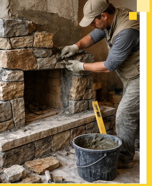 Изготовление и установка каменных каминов под ключ в Новокузнецке