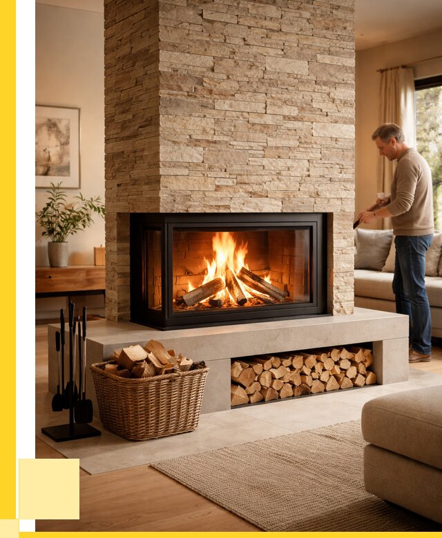 Дровяной камин под ключ в Новокузнецке от 205480 р. | ЭриданНвк