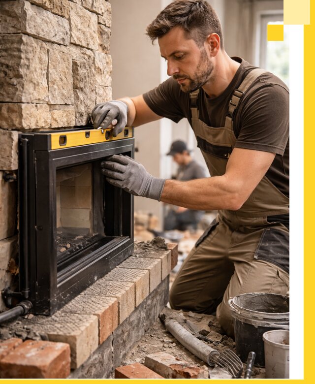 Дровяные камины под ключ в Новокузнецке: монтаж, обустройство