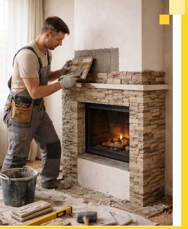 Изготовление и монтаж каминов для дома под ключ в Новокузнецке