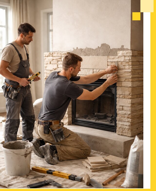 Установка и монтаж каминов для загородного дома в Новокузнецке