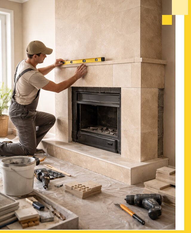 Установка и монтаж каминов в частном доме под ключ в Новокузнецке