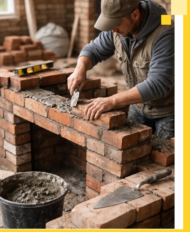 Кладка каминов под ключ в Новокузнецке профессиональная отделка и монтаж