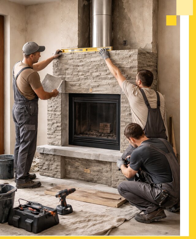 Профессиональный монтаж каминов под ключ в Новокузнецке для дома