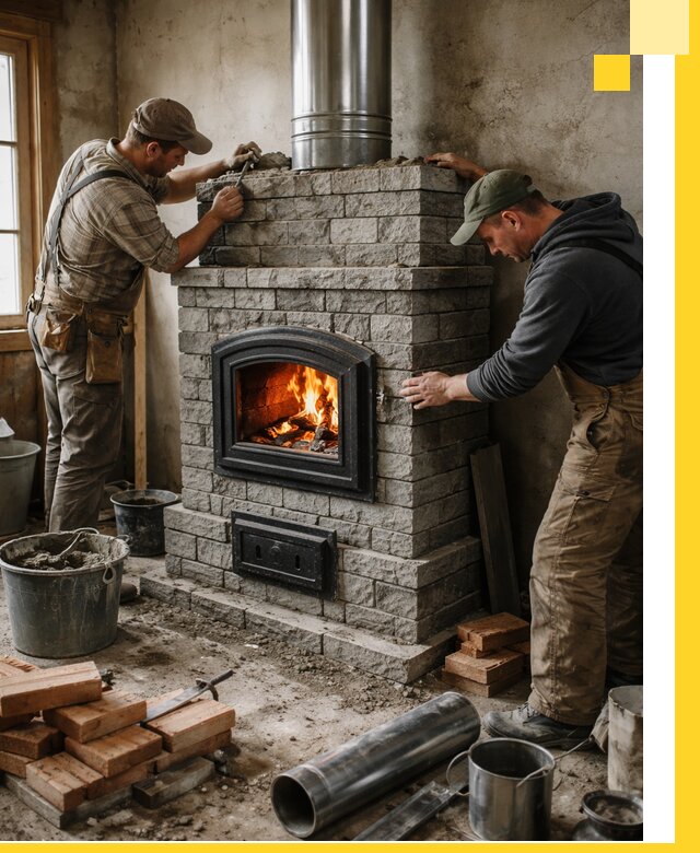 Производство, поставка и монтаж дровяных печей в Новокузнецке