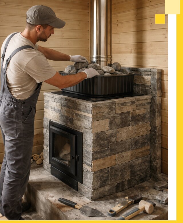 Печи для парной в Новокузнецке, производство, монтаж и обслуживание