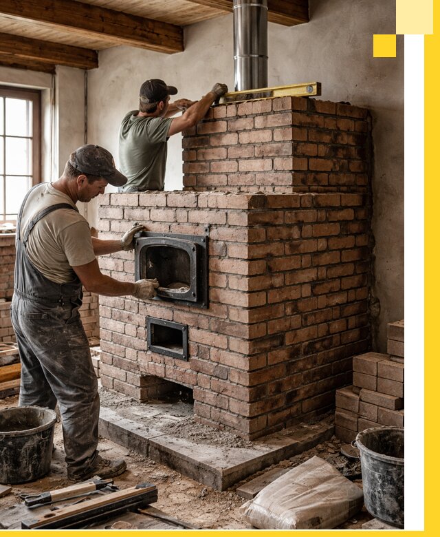 Печи для загородного дома под ключ в Новокузнецке — монтаж и сервис