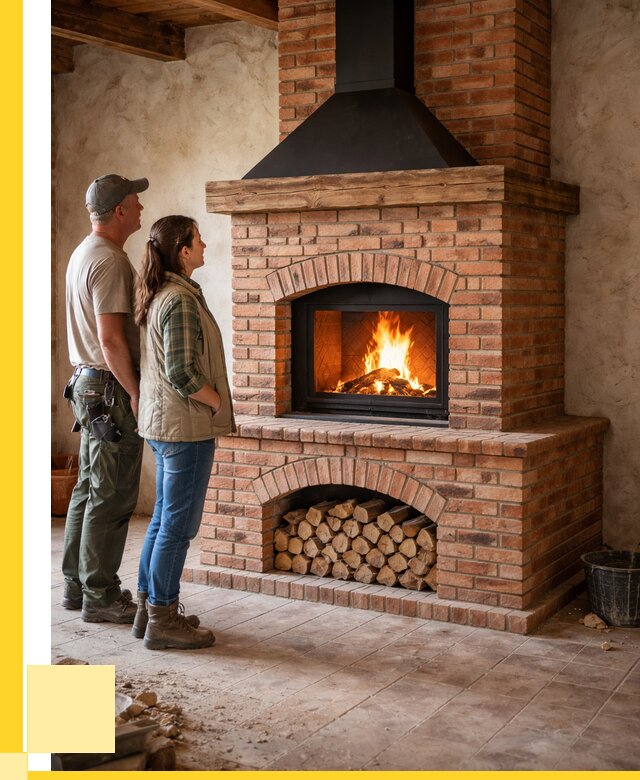 Печи камины из кирпича в Новокузнецке от 123288 р. | ЭриданНвк