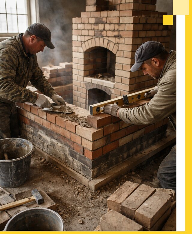 Изготовление и монтаж печей и каминов из кирпича в Новокузнецке