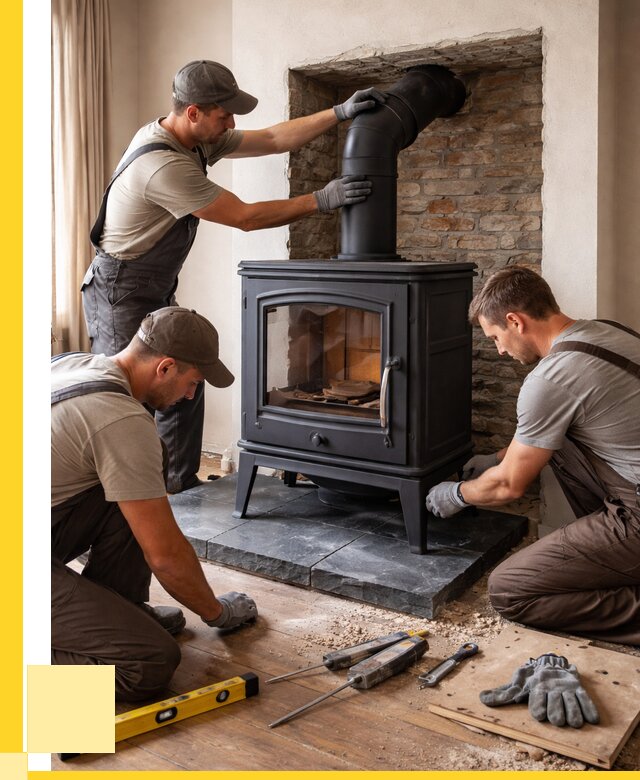 Монтаж печи камина в частном доме в Новокузнецке от 25685 р. | ЭриданНвк