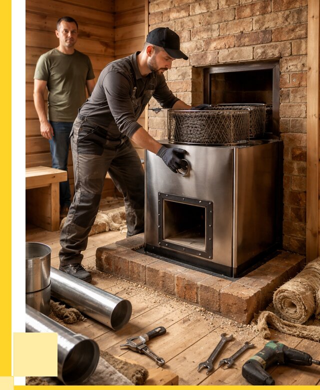 Монтаж банных печей под ключ в Новокузнецке от 18493 р., ЭриданНвк