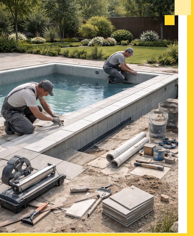 Строительство открытых бассейнов под ключ в Новокузнецке профессионально