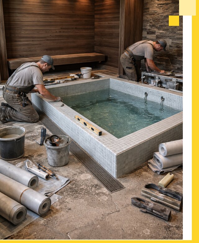 Установка и строительство бассейнов для сауны в Новокузнецке