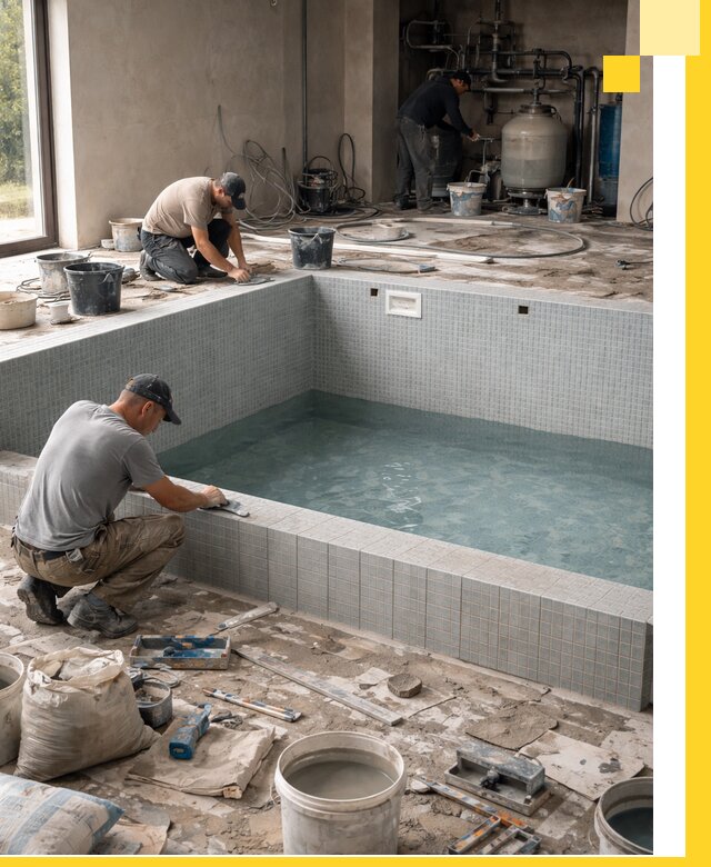 Строительство и монтаж бассейнов в помещении в Новокузнецке