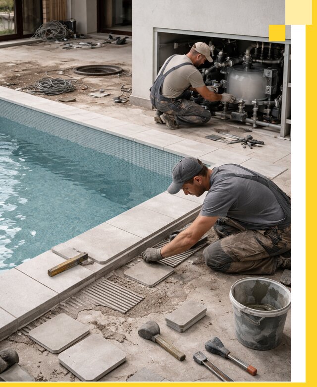 Строительство и монтаж бассейнов в коттедже в Новокузнецке