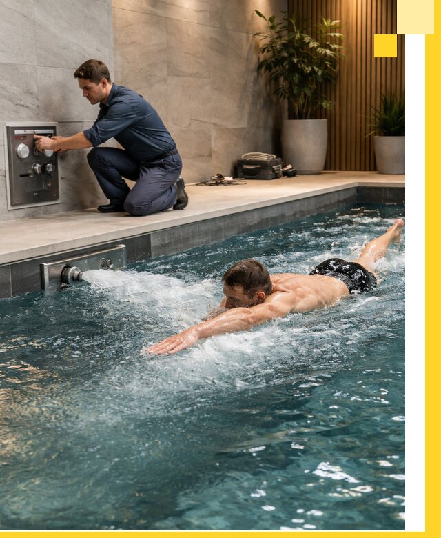 Проектирование и монтаж бассейнов с противотоком в Новокузнецке