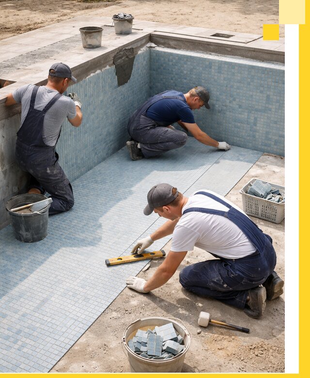 Укладка и установка плитки для бассейнов под ключ в Новокузнецке