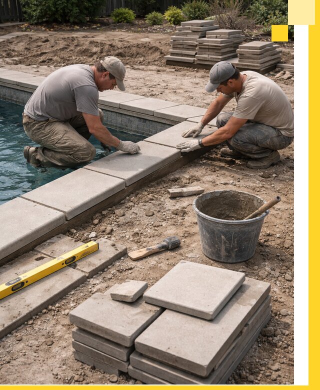 Установка и изготовление копингового камня для бассейнов в Новокузнецке