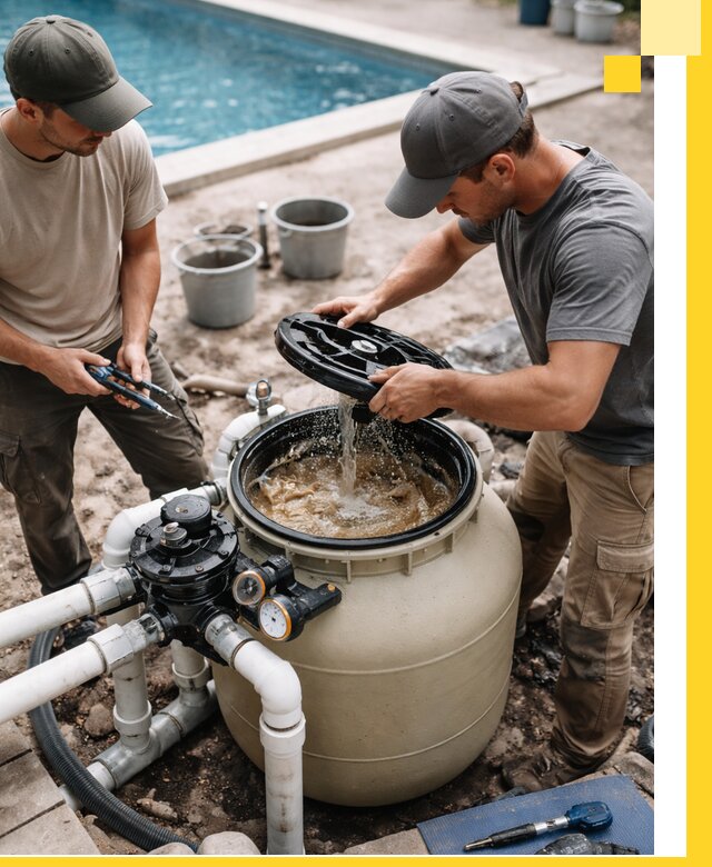 Установка и обслуживание песочных фильтров для бассейнов в Новокузнецке