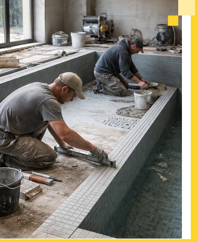 Строительство бассейна в частном доме в Новокузнецке под ключ