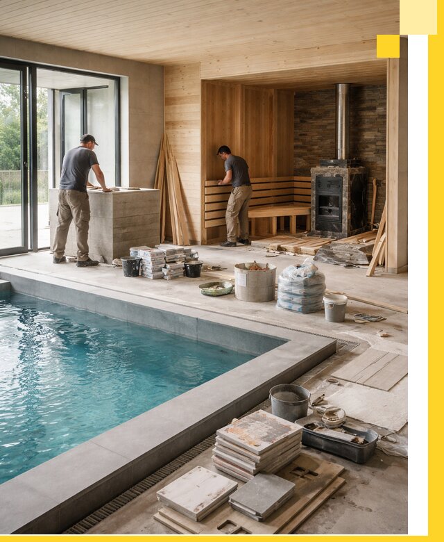 Проектирование и строительство бань с бассейном в Новокузнецке