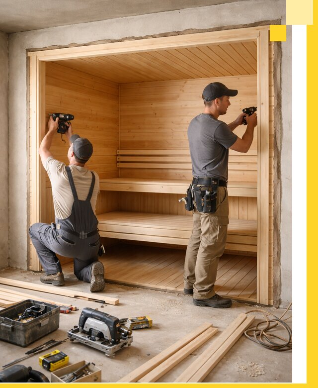 Монтаж саун под ключ в Новокузнецке — проектирование и установка