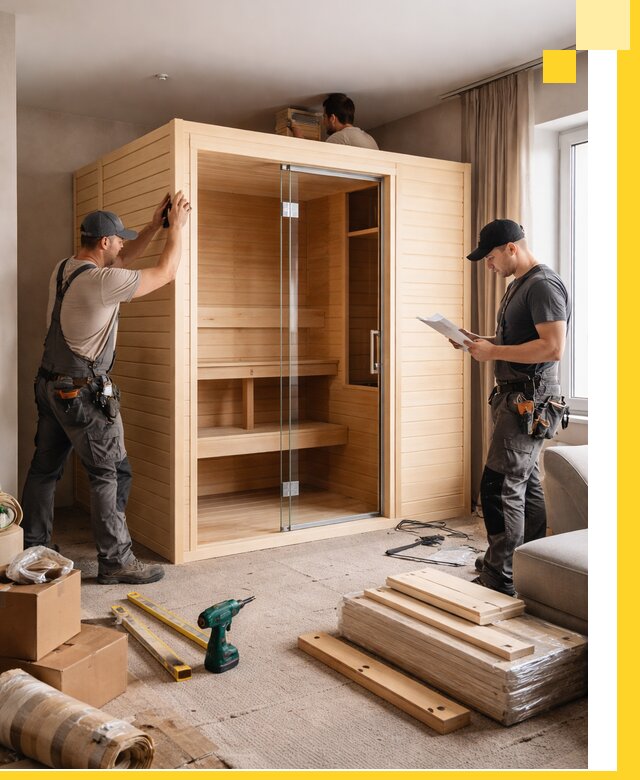 Установка и благоустройство саун в квартире в Новокузнецке