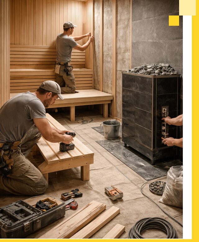 Дизайн и строительство интерьерных саун под ключ в Новокузнецке