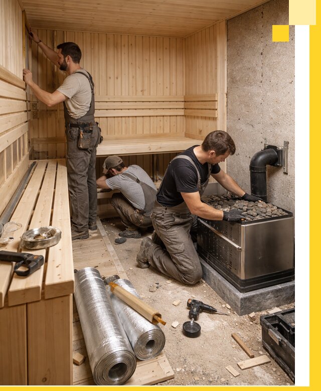 Индивидуальные сауны на заказ в Новокузнецке под ключ, проект и монтаж