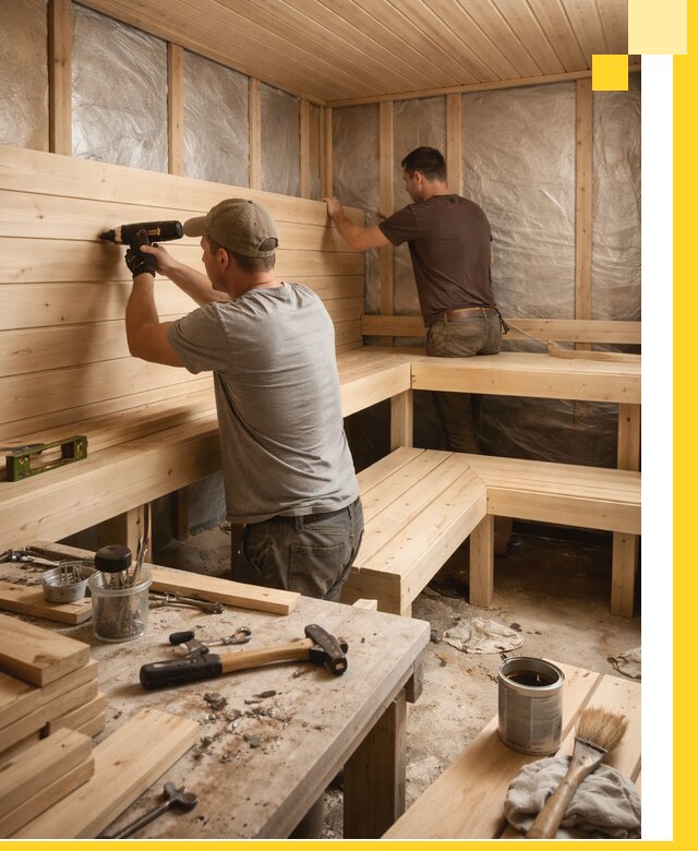 Профессиональная отделка бань и саун под ключ в Новокузнецке