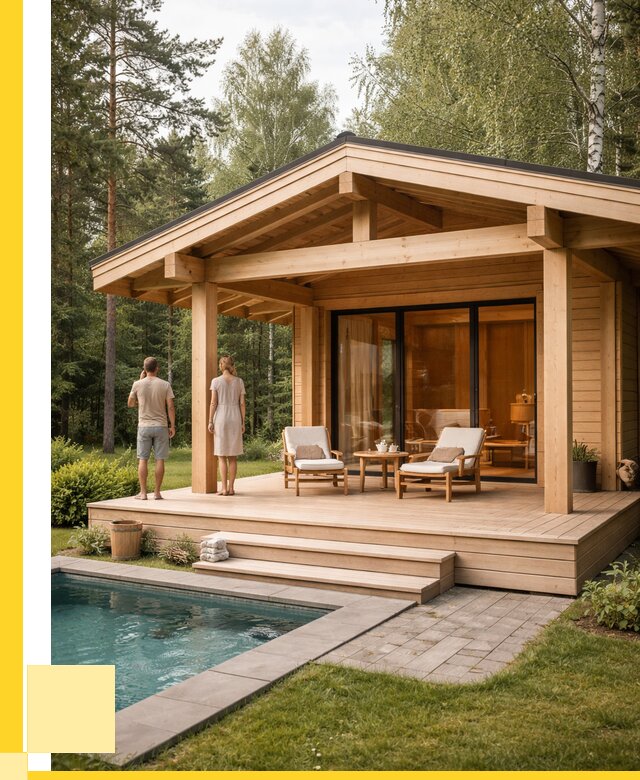 Бани с террасой под ключ в Новокузнецке от 616440 р. | ЭриданНвк