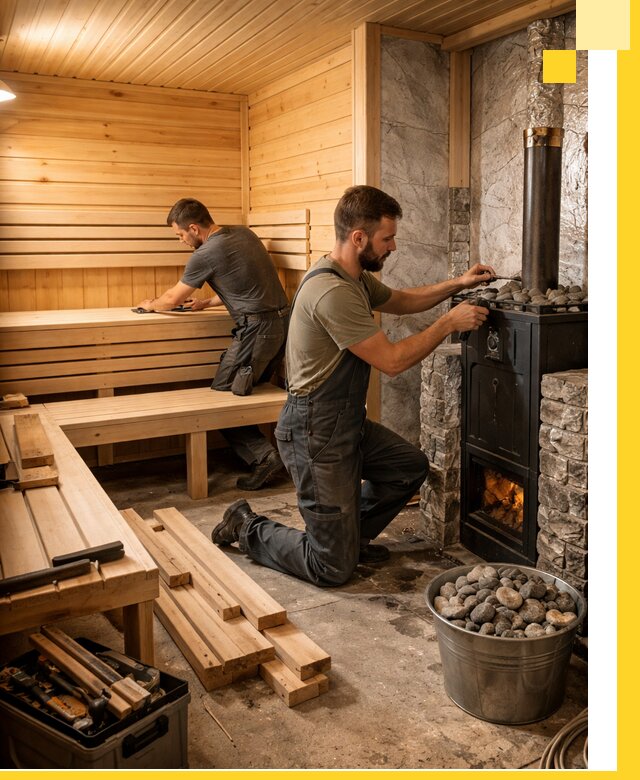 Дизайн и строительство интерьеров бань под ключ в Новокузнецке