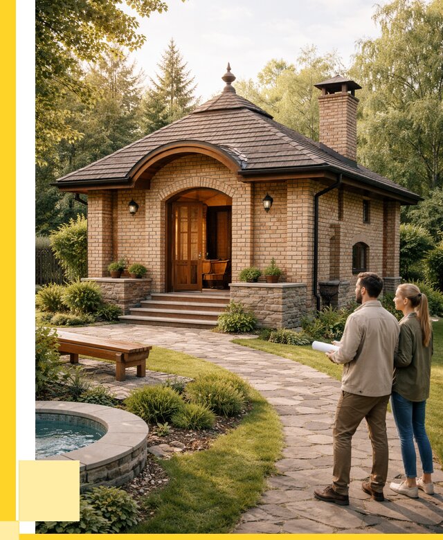 Проект кирпичной бани в Новокузнецке от 30822 р. | ЭриданНвк