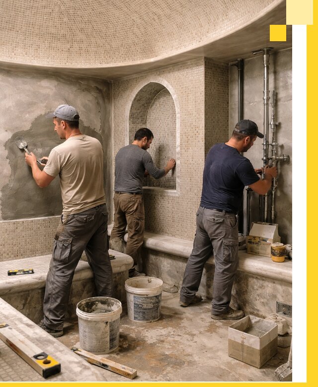 Профессиональный монтаж хамамов под ключ в Новокузнецке с гарантией