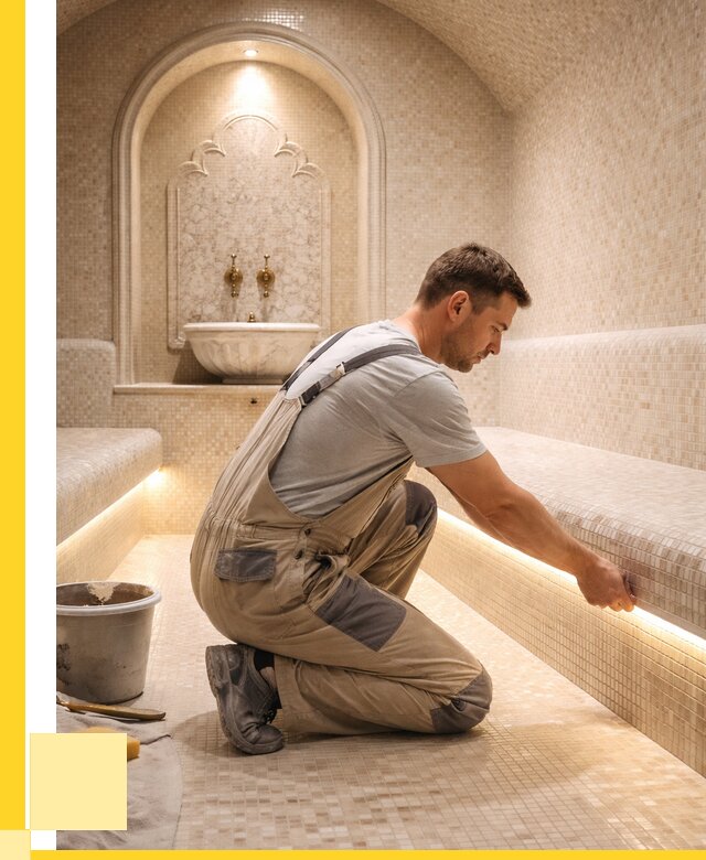 Отделка хамамов под ключ в Новокузнецке от 5651 р. | ЭриданНвк