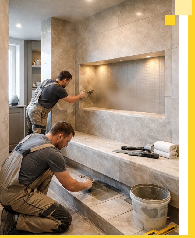 Профессиональное строительство хамама в квартире в Новокузнецке