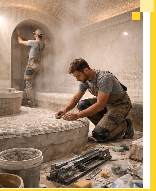 Профессиональный дизайн хамама и SPA под ключ в Новокузнецке